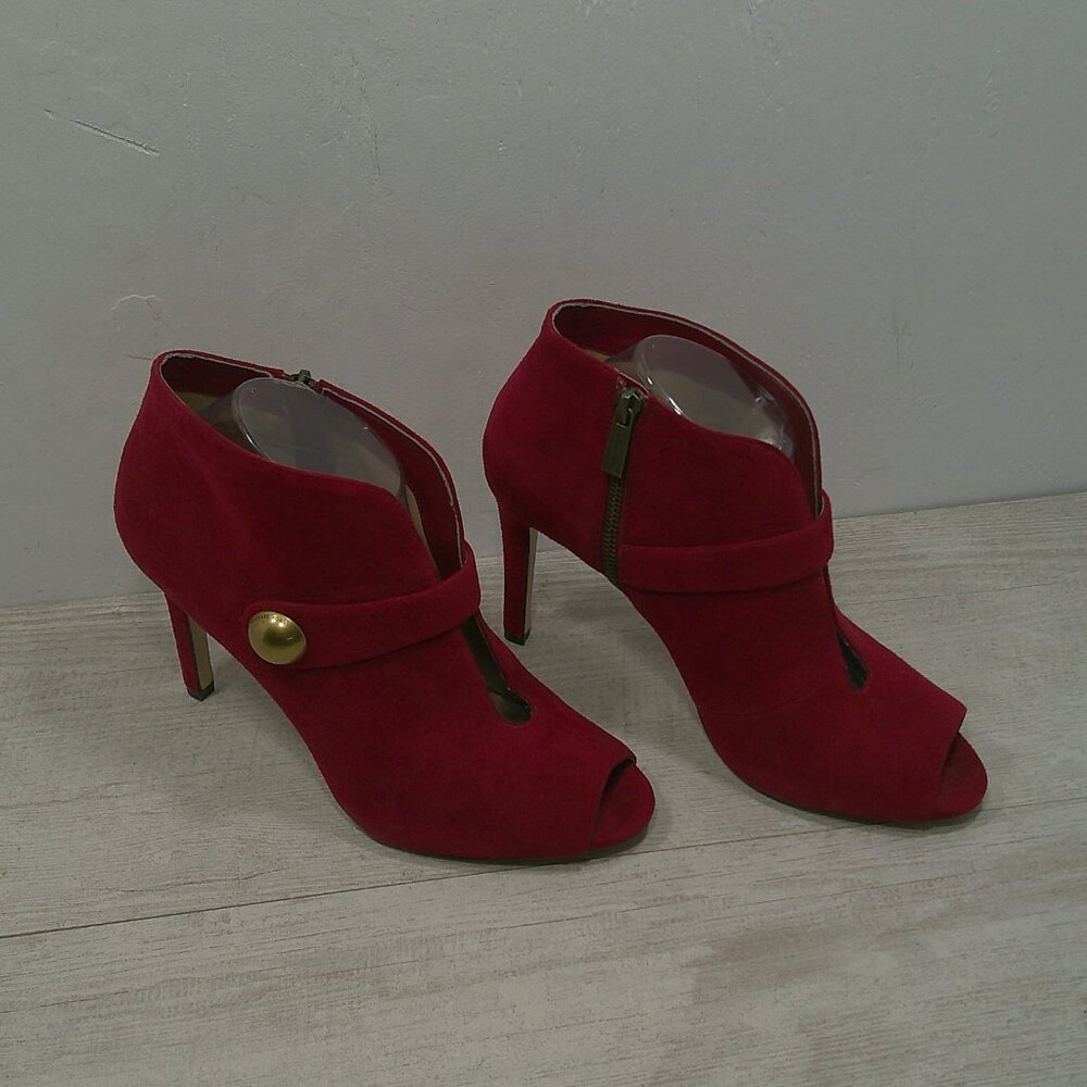 Michael - Michael Kors Sexy Red Stiletto Peep Toe Heels Size 10 M | 40 M - Picture 11 of 15